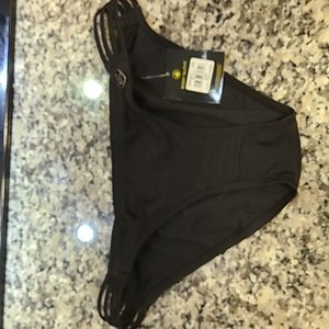 Body Glove Flirty Surf Rider Black Bikini Bottom Only. Woman's Small.